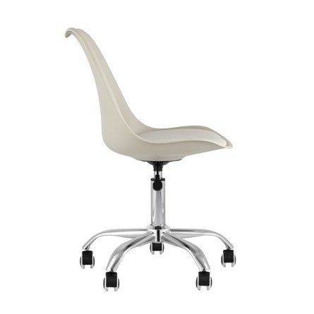 BLOK NEW пластиковый бежевый подушка из экокожи крестовина металл