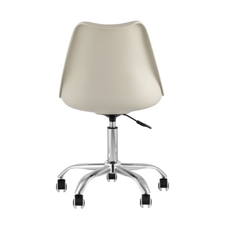 BLOK NEW пластиковый бежевый подушка из экокожи крестовина металл