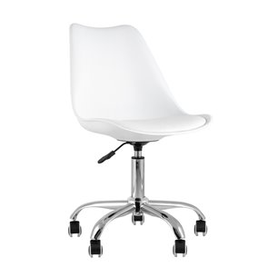 BLOK NEW пластиковый белый подушка из экокожи крестовина металл