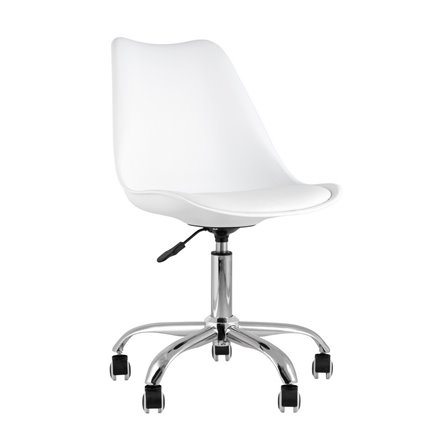 BLOK NEW пластиковый белый подушка из экокожи крестовина металл