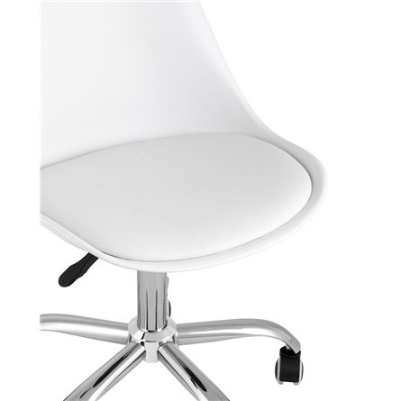 BLOK NEW пластиковый белый подушка из экокожи крестовина металл