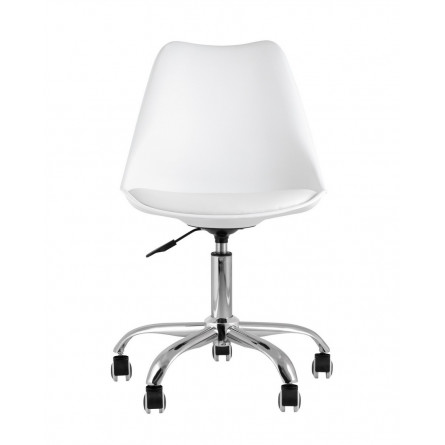 BLOK NEW пластиковый белый подушка из экокожи крестовина металл