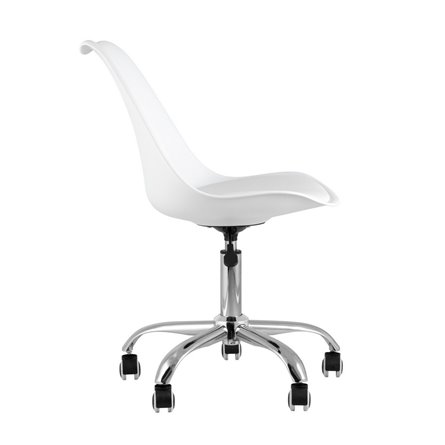 BLOK NEW пластиковый белый подушка из экокожи крестовина металл