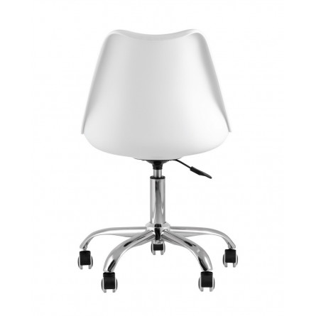 BLOK NEW пластиковый белый подушка из экокожи крестовина металл