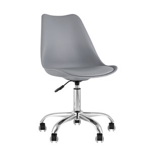 BLOK NEW пластиковый серый подушка из экокожи крестовина металл