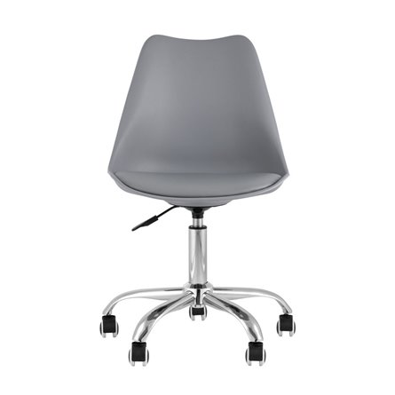 BLOK NEW пластиковый серый подушка из экокожи крестовина металл