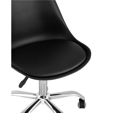 BLOK NEW пластиковый черный подушка из экокожи крестовина металл