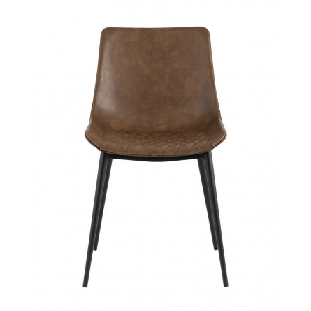 TEXAS мягкая обивка из экокожи, цвет коричневый, ножки черные