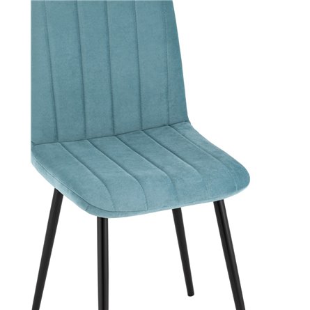 Easy велюр пыльно-голубой ножки металл черные