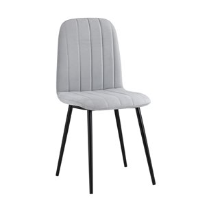 Easy велюр светло-серый ножки металл черные