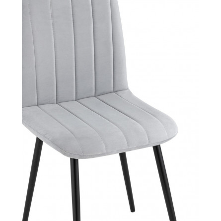 Easy велюр светло-серый ножки металл черные