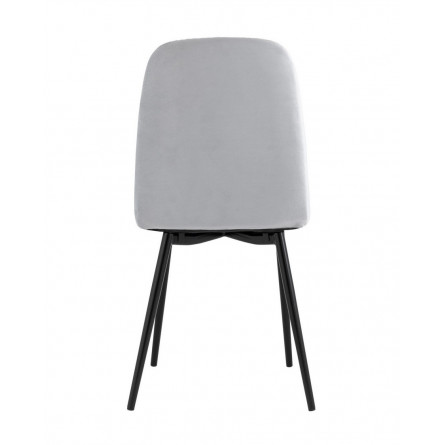 Easy велюр светло-серый ножки металл черные