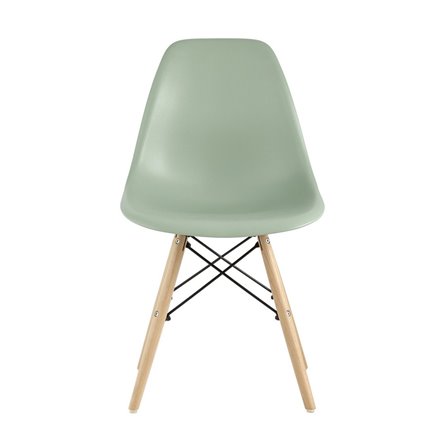 Style DSW серо-зеленый, литой полипропилен, стальной каркас, натуральный массив бука