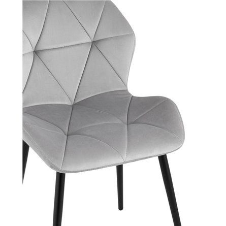 Эдвин велюр серый ножки металлические