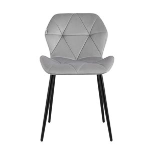 Эдвин велюр серый ножки металлические