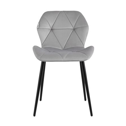 Эдвин велюр серый ножки металлические