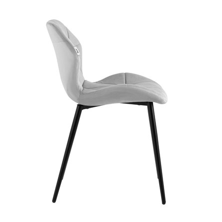 Эдвин велюр серый ножки металлические