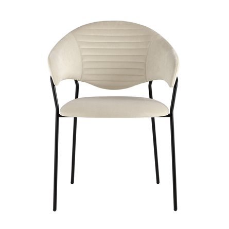 Алексис велюр бежевый ножки металл черные