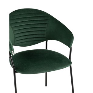 Алексис велюр зелёный ножки металл черные