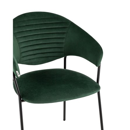 Алексис велюр зелёный ножки металл черные