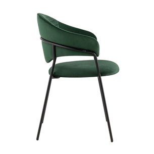 Алексис велюр зелёный ножки металл черные