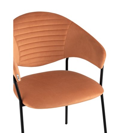 Алексис велюр оранжевый ножки металл черные