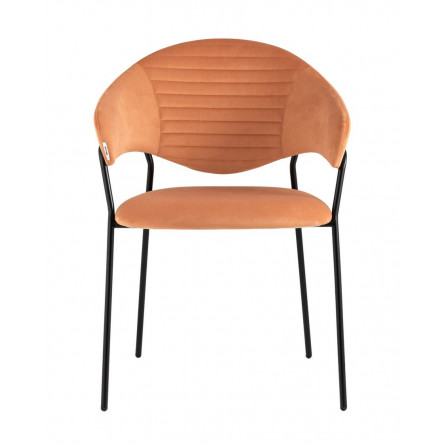 Алексис велюр оранжевый ножки металл черные