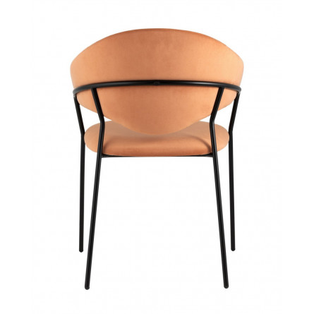 Алексис велюр оранжевый ножки металл черные