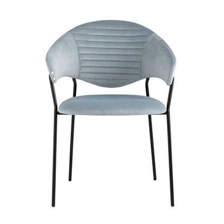 Алексис велюр пыльно-голубой ножки металл черные