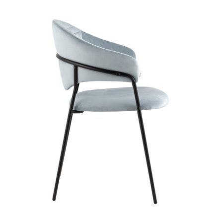 Алексис велюр пыльно-голубой ножки металл черные