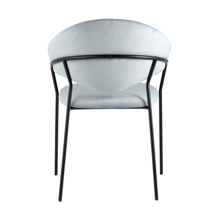 Алексис велюр пыльно-голубой ножки металл черные