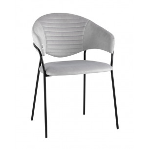 Алексис велюр серый ножки металл черные