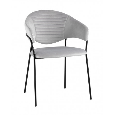 Алексис велюр серый ножки металл черные