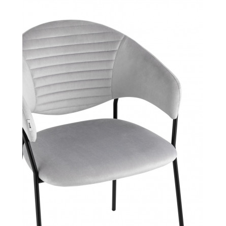 Алексис велюр серый ножки металл черные