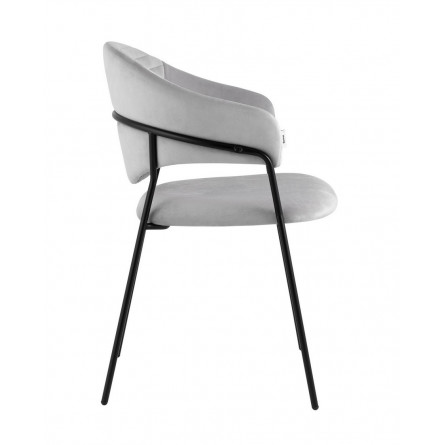 Алексис велюр серый ножки металл черные