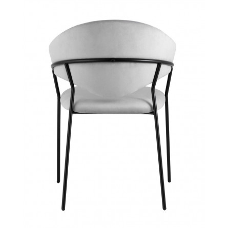 Алексис велюр серый ножки металл черные