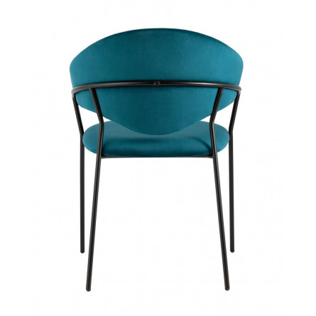 Алексис велюр сине-зелёный ножки металл черные