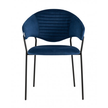 Алексис велюр синий ножки металл черные