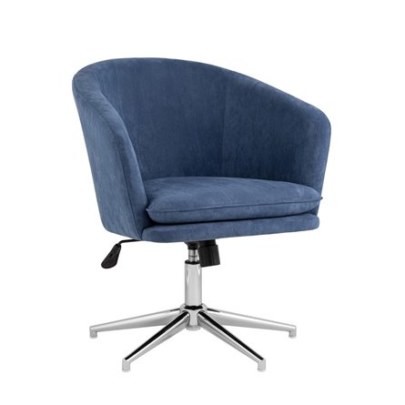 Алексис велюр синий ножки металл черные