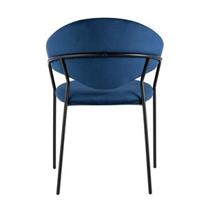 Алексис велюр синий ножки металл черные