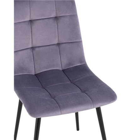 Одди велюр пыльно-сиреневый ножки из металла в черном цвете