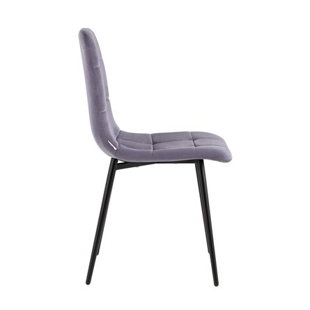 Одди велюр пыльно-сиреневый ножки из металла в черном цвете