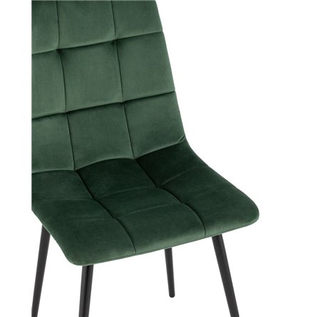 Одди велюр зелёный ножки из металла в черном цвете