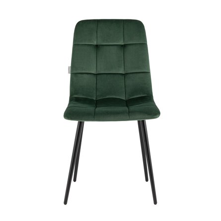 Одди велюр зелёный ножки из металла в черном цвете
