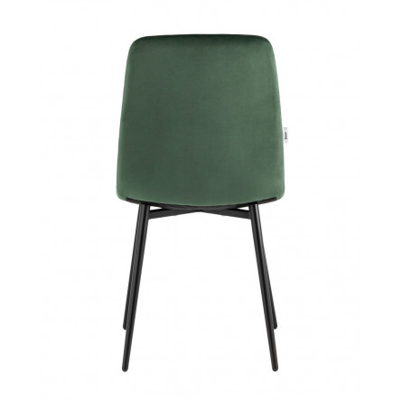 Одди велюр зелёный ножки из металла в черном цвете