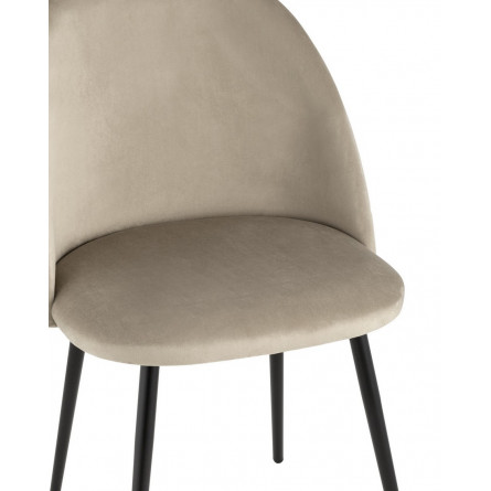 Фолио велюр бежевый ножки металл черные