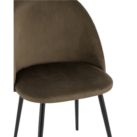 Фолио велюр коричневый ножки металл черные