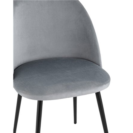 Фолио велюр серый ножки металл черные