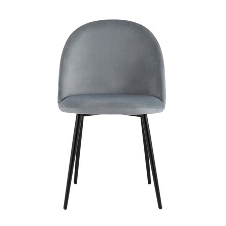 Фолио велюр серый ножки металл черные