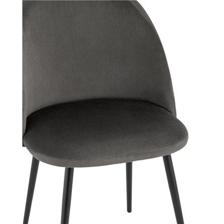 Фолио велюр тёмно-серый ножки металл черные